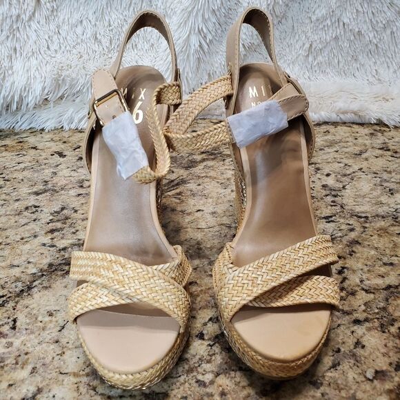 Mix No. 6 Grazie Platform Wedge Espadrille Stripe Sandal Size US 8 - Picture 2 of 8
